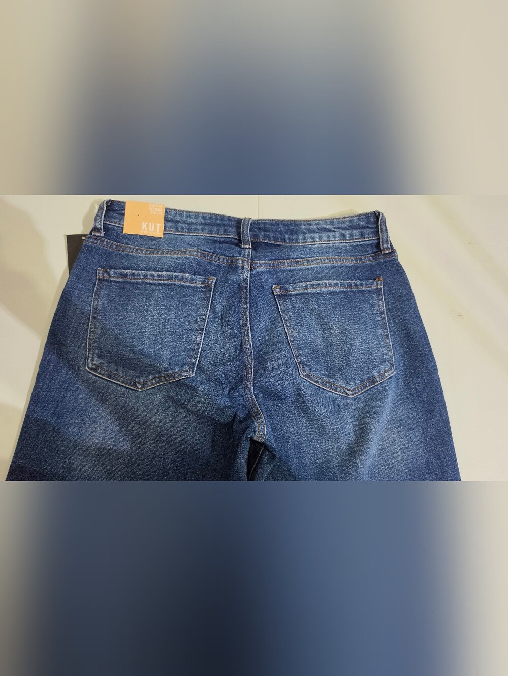 KUT From The Kloth Sienna Wide Leg Jeans Womens Size 8 Mid Rise Cuffed NEW - Picture 8 of 13